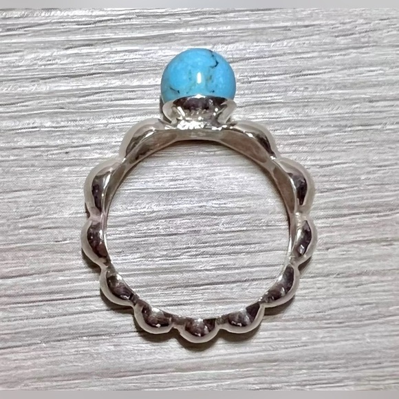 Designer Signed Jay King Sterling Silver Iron Mountain Turquoise Ring, Size 10 - Picture 6 of 10